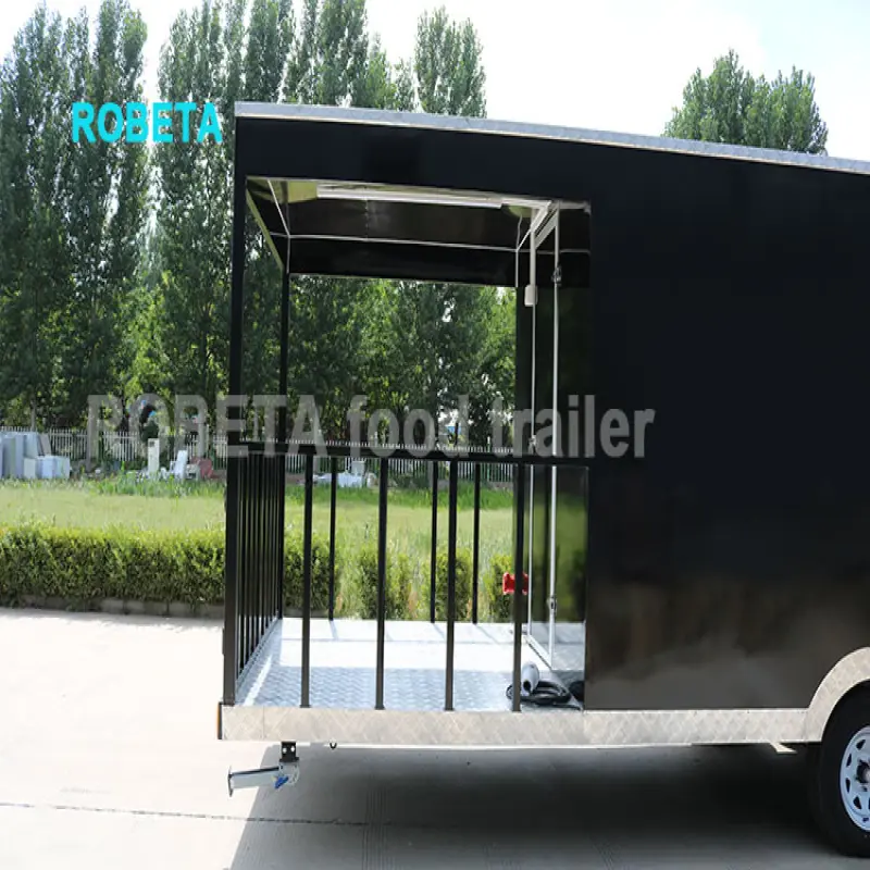 V-nose Customized Food Trucks Mobile Food Trailer Fully Equipped Concession Trailers Truck Bbq Porch Trailer with grill smoker