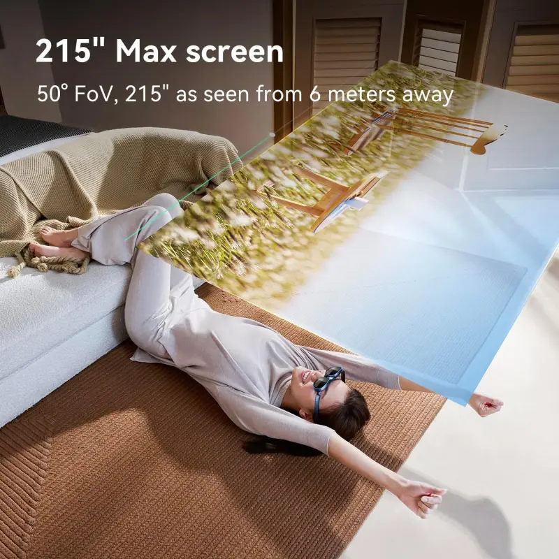 Augmented Reality Smart Portable Glasses AR 4k Rokid Max Mobile Cinema Game Full 3D  Smart Glasses