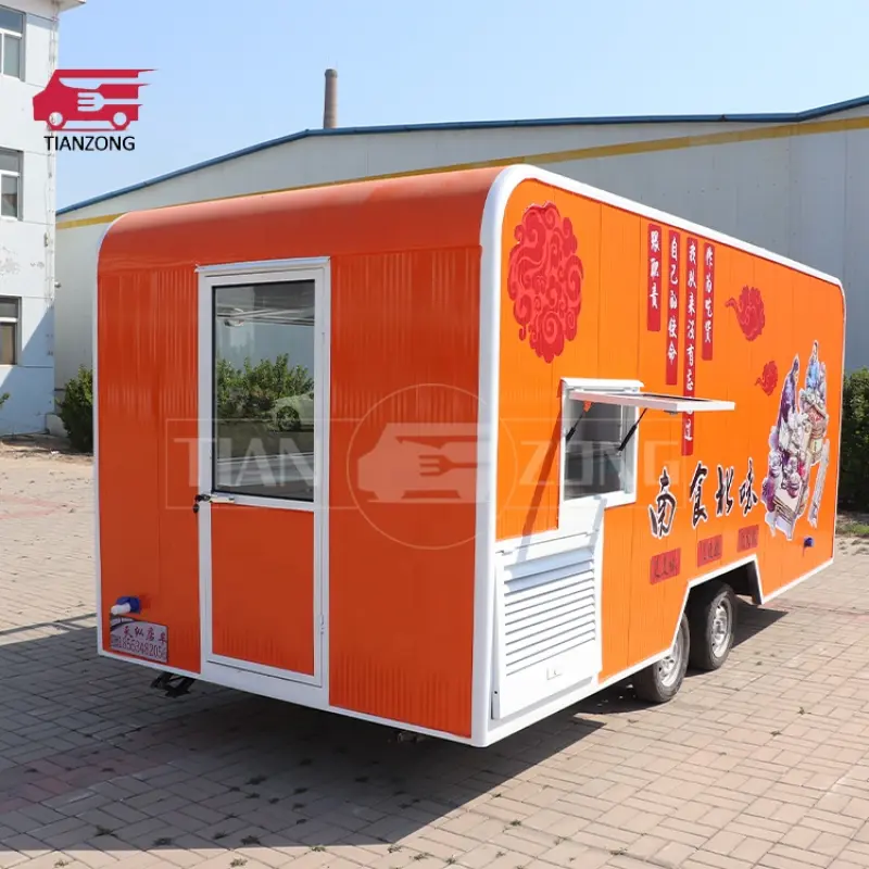 Fully Equipped Foodtruck Fast Food Cart Coffee Ice Cream Mobile Kitchen Food Truck
