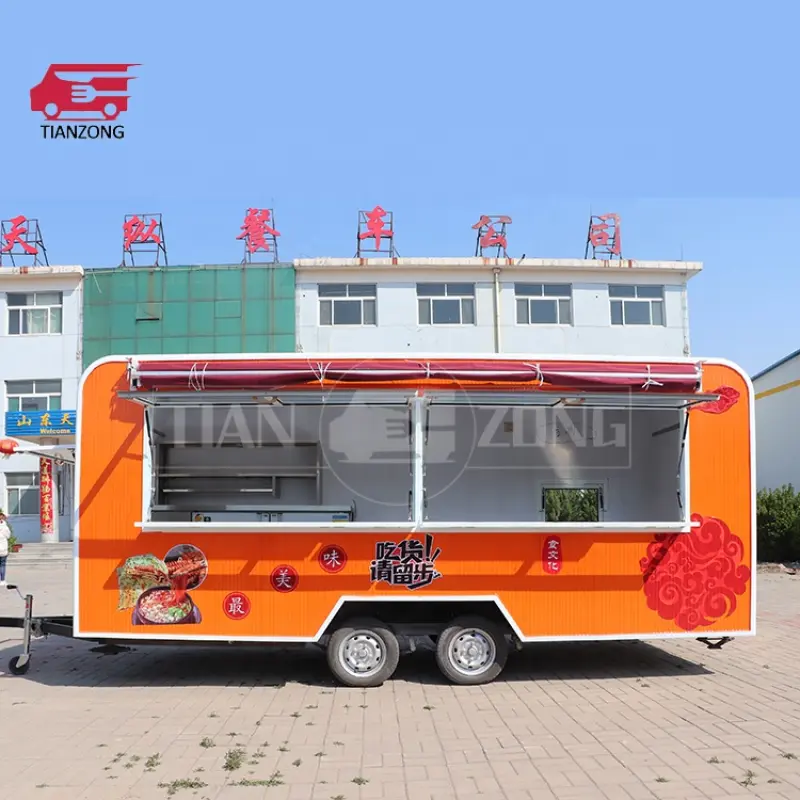 Fully Equipped Foodtruck Fast Food Cart Coffee Ice Cream Mobile Kitchen Food Truck