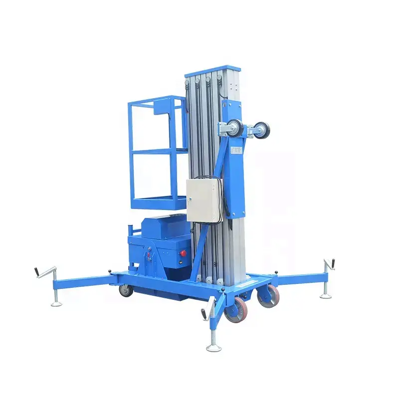 Shandong 8-16m Double Mast Aluminium Lift Electric Manlift Hydraulic Lifting Table