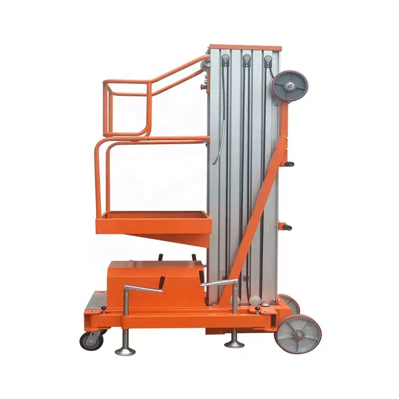 2023 Cheap Shandong Factory 8-16m Double Mast Aluminium Lift Electric Manlift Hydraulic Lifting Table