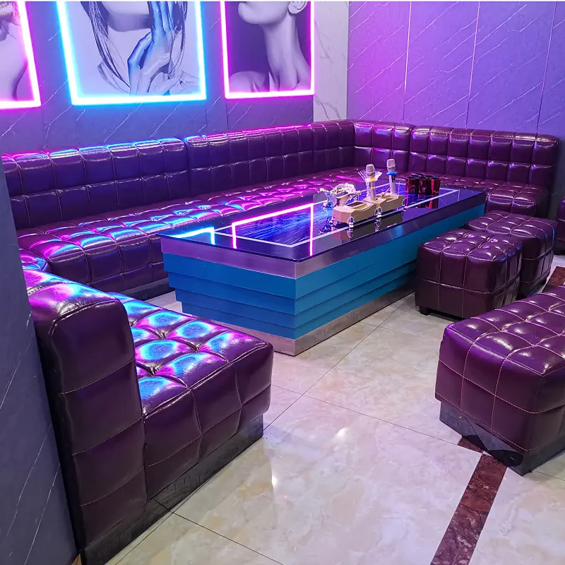 New arrival Nightclub Sofa led Bar Counter Furniture leather sofa bar tables For KTV bar Furniture l