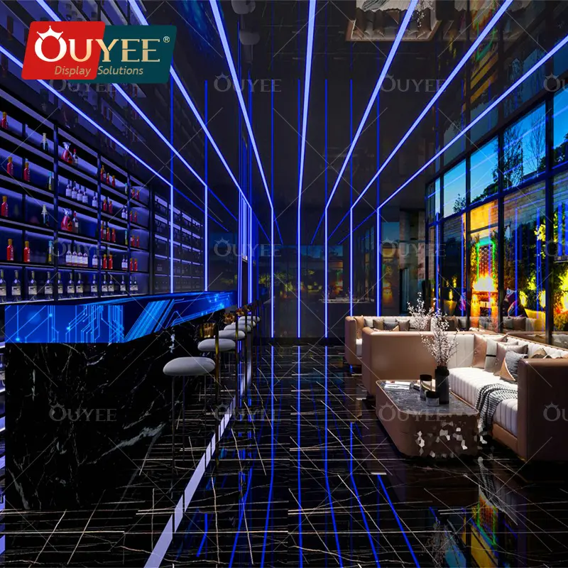 Nightclub Counter Bar furniture Sets for Bar Night Club 3D Interior Design