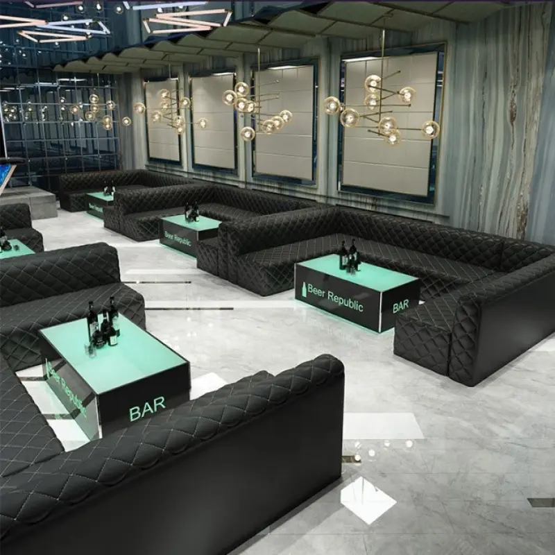 U shape L shape hotel lounge bar sofa counter furniture set event modular sofa night club furniture