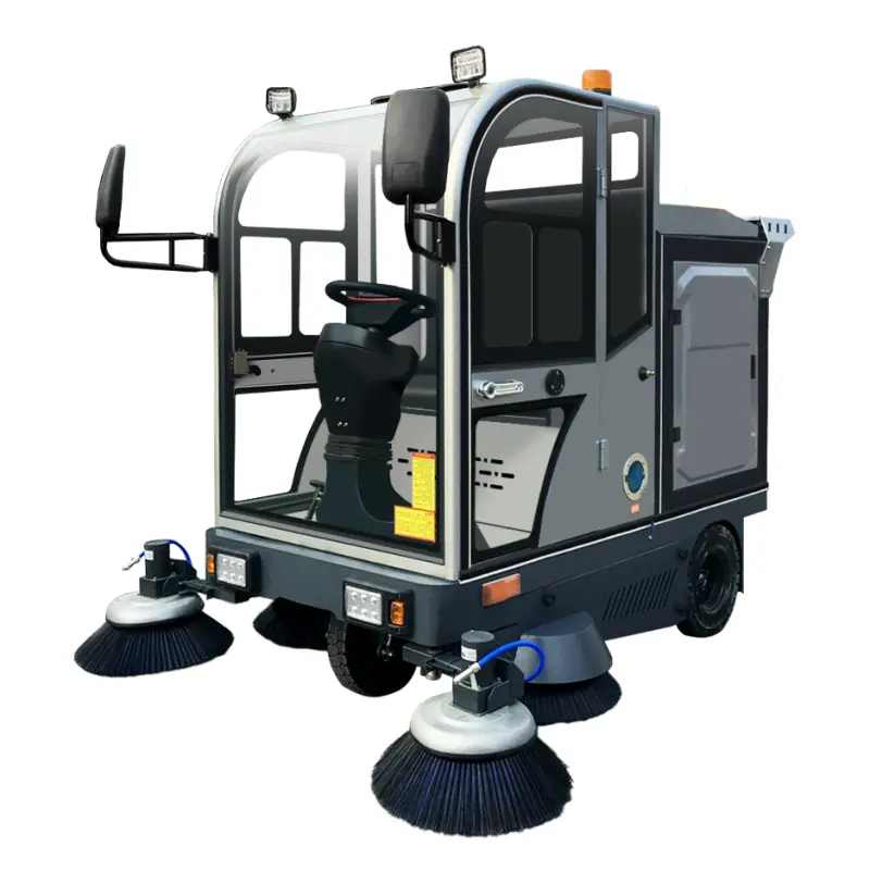 Ride On Floor Cleaning Machine Large Electric Road Sweeper Industrial Outdoor Floor Sweeper