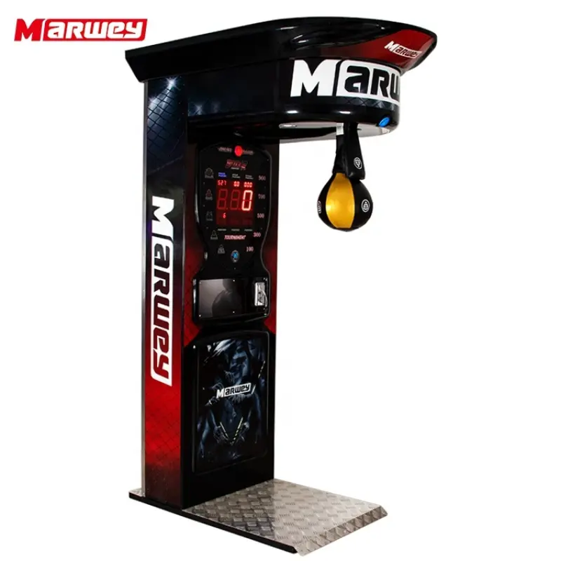 Amusement Park Ultimate Big Punch Bag Boxing Game Machine Cheap Price Coin Operated Electric Boxing Simulator Machine Supplier