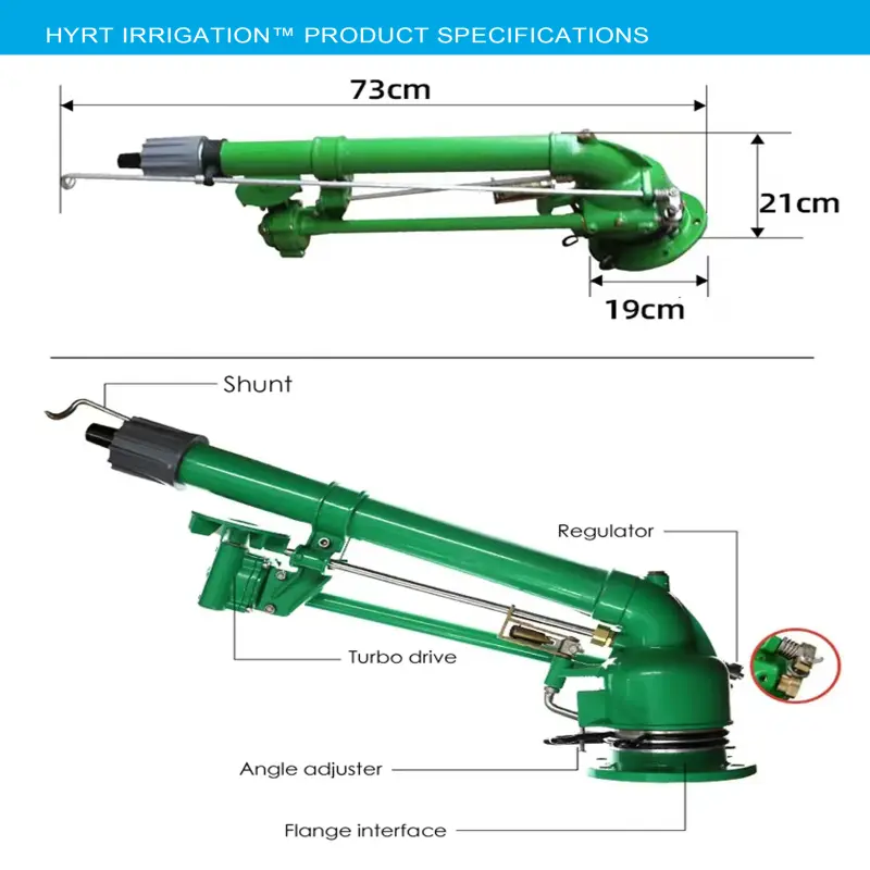 agricultural long range high pressure water irrigation system rain gun  irrigation automatic sprinkler 360 degree rotating