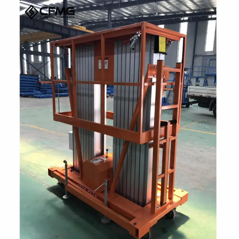 Small Aerial Mobile One Man Scissor Lift home Cleaning Elevator Aluminum Lift Aerial Lift-Leader