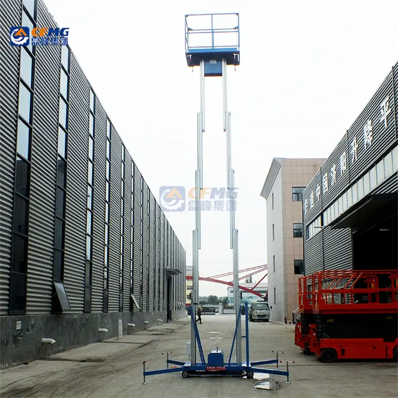 CFMG 8m 10m 12m mobile Hydraulic Aluminium Ladder lift Scaffold Aluminium Platform Man Mast Lift