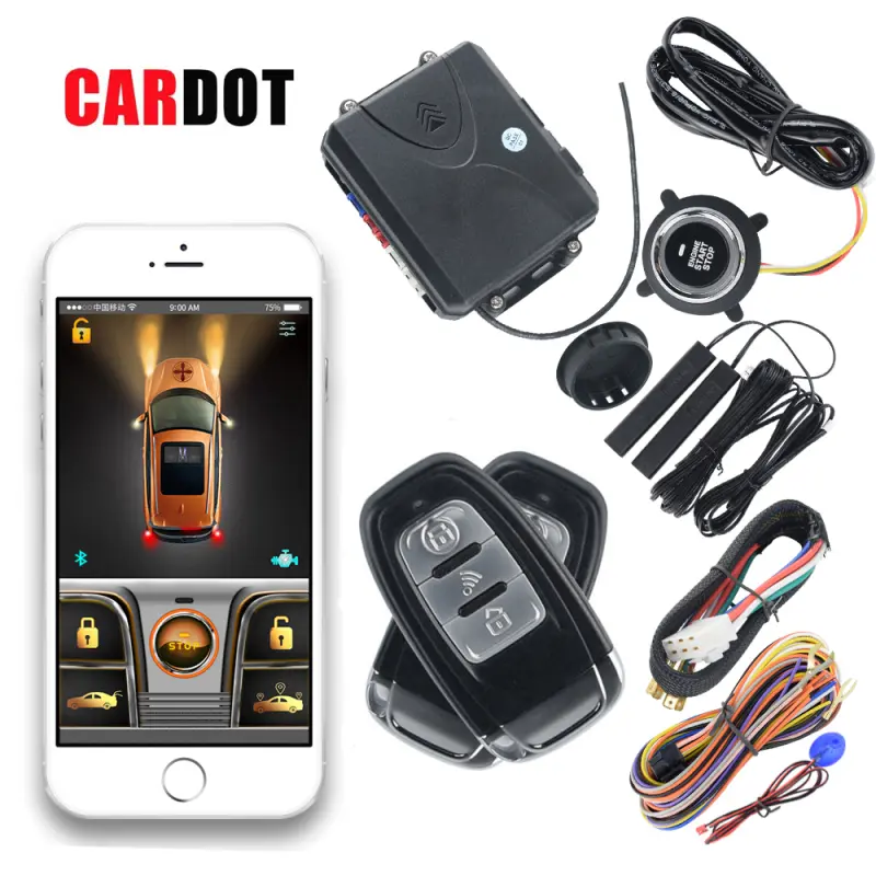 Cardot Mobile Phone Control Start Stop Engine Keyless Entry System  Module  Car Alarm System