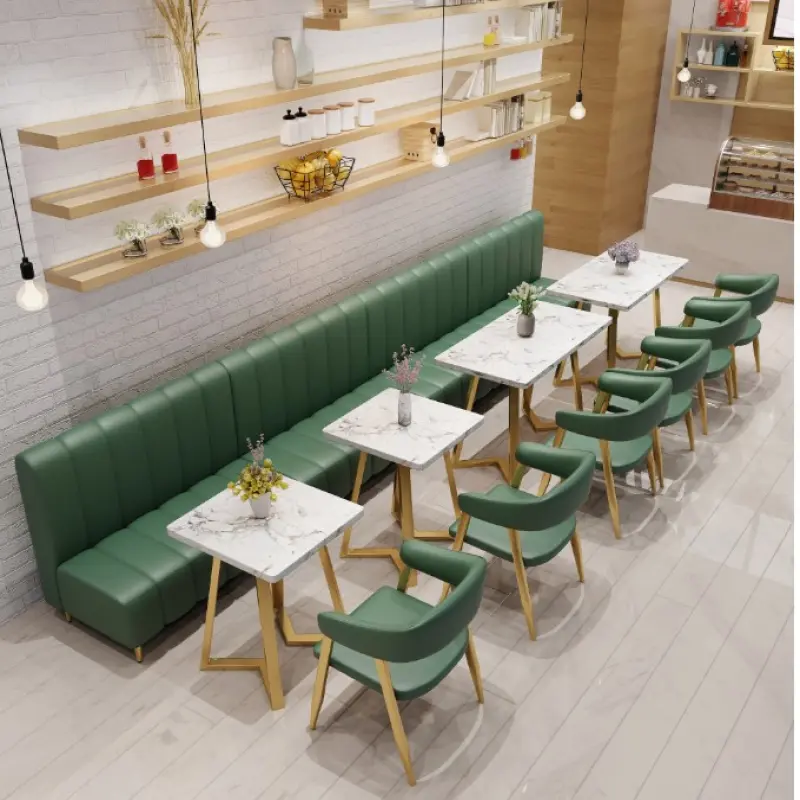 Restaurant Furniture Modern Upholstered Cafe Hotel Booth Seating Leather Wood Restaurant Booth sofa