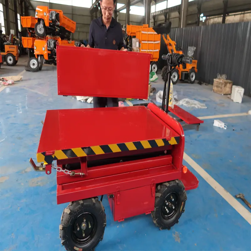 Electric Trollry With Hydraulic Lift Dump For Working At Heights