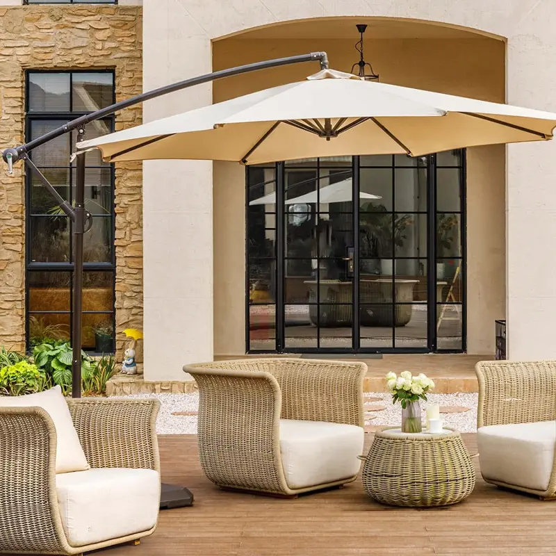 UV Protective Outdoor Garden Patio Hanging Sun Umbrella