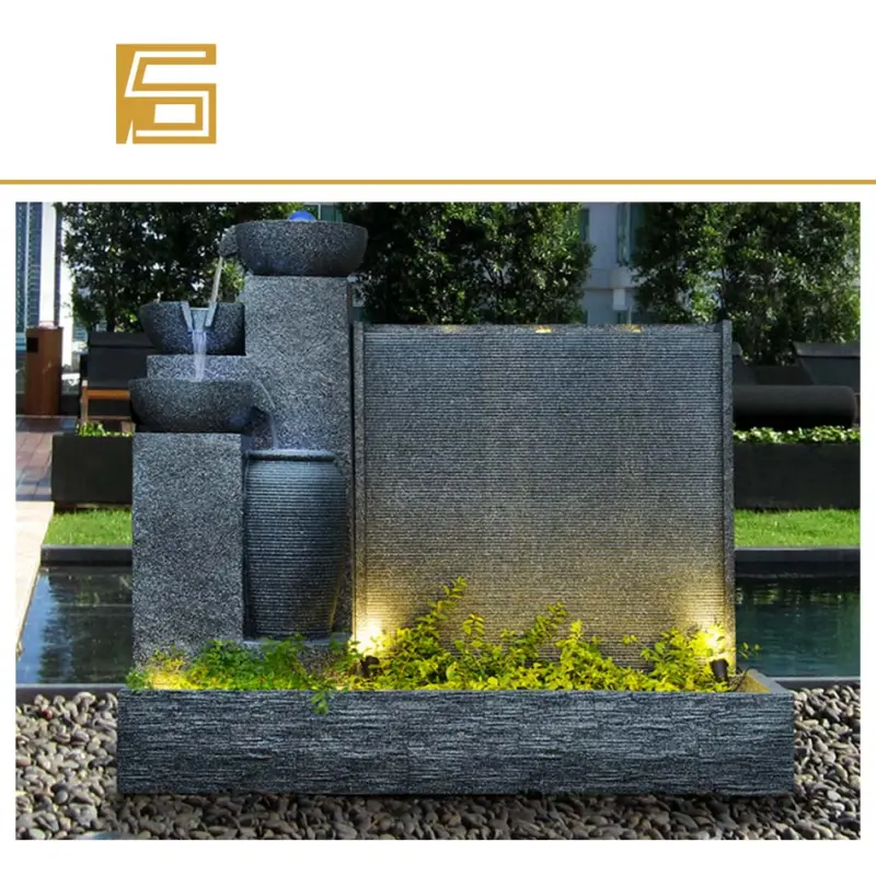 Garden Water Feature Stainless Steel Outdoor Waterfall Water Bubble Fountain
