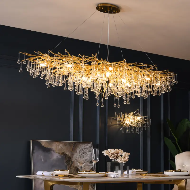 New Fashion Water Drop Crystal Chandelier Pendant Lamp