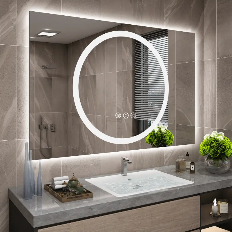 Home Decor LED Wall Mounted Bathroom Vanity Lighted Mirror