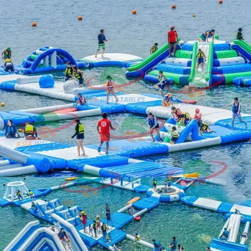 Inflatable Floating Water Park Water Toys Game,Water Play Equipment Adventure Park, Inflatable Water Park