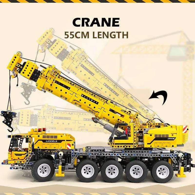 Mould King 13107 Hot Mechanical Technology Crane Construction Kit Building Blocks Legs App Controlled RC Car Educational Toy