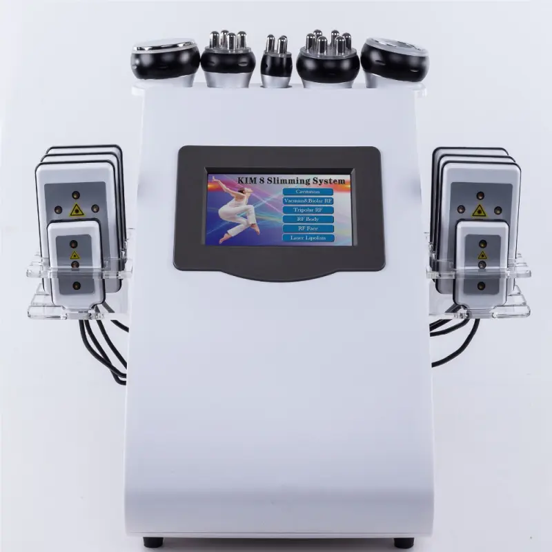 6 in 1 multifunctional 40k or 80k Vacuum Cavitation System rf lipo laser Weight loss Machine