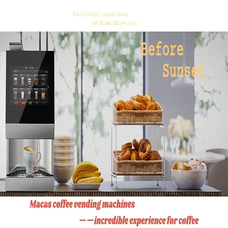 Automatic Fully Table Type 9 Kinds of Hot Drinks Fresh Ground Commercial Coffee Vending Machine