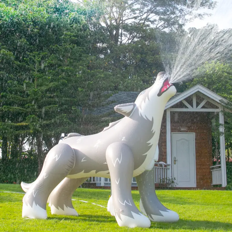 Wholesale Factory PVC Wolf Animal Spray Outdoor Game Children Water Inflatable Sprinkler Toy For Kids