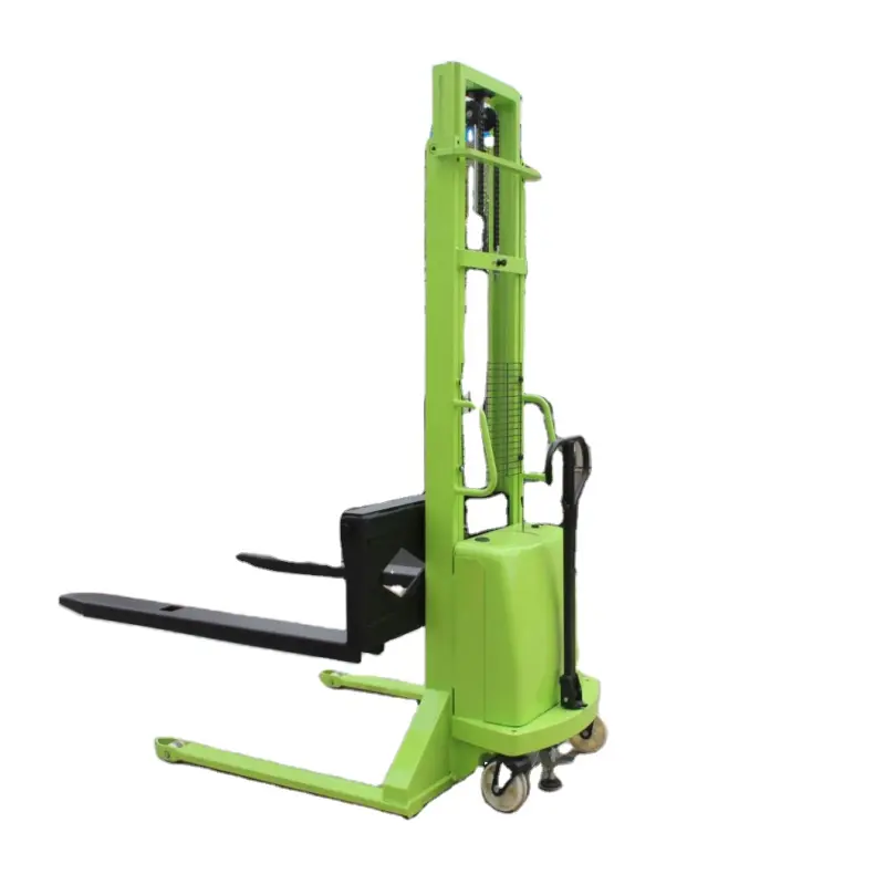 1.5 Ton 1600mm  Lifting Height Full Electric Self Lifter Pallet Stacker