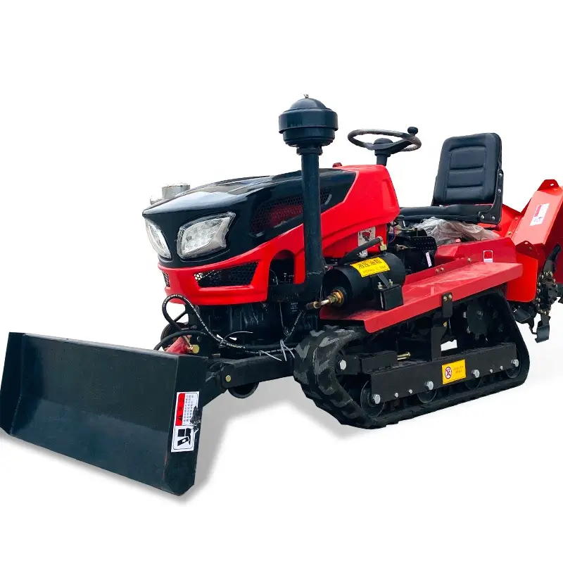Crawler Tractor 35HP Mini Agriculture Rotary Tiller Cultivator Pastoral Management Machine
