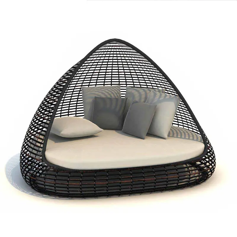 All weather Italian Swimming Pool Outdoor Hotel Rattan Day Bed