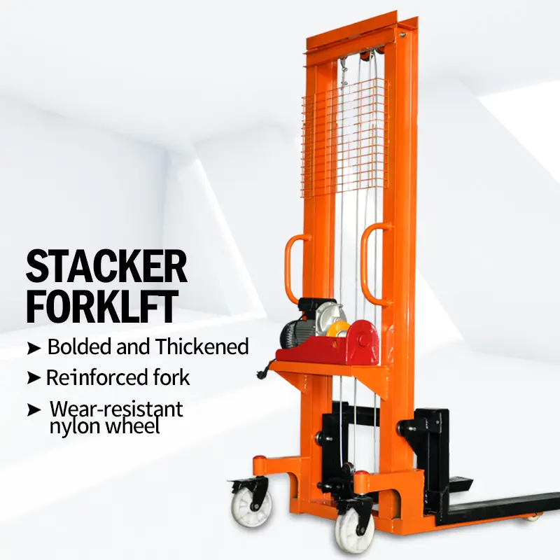 118" High hydraulic manual Stacker with 2 ton pallet stacker machine