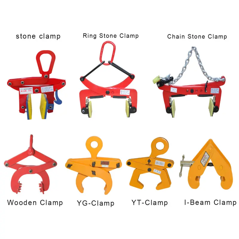 1 Ton 3 Ton Rail Lifting Tool Clamp Cargo Control Rail Holder With Vertical Steel Plate Lifting Clamp