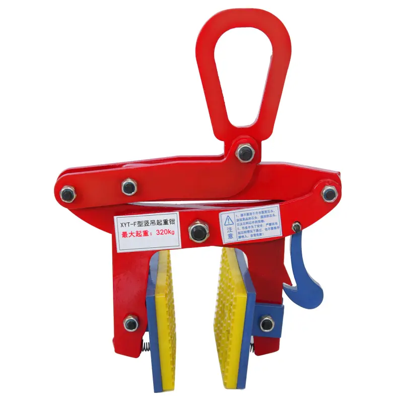 1 Ton 3 Ton Rail Lifting Tool Clamp Cargo Control Rail Holder With Vertical Steel Plate Lifting Clamp