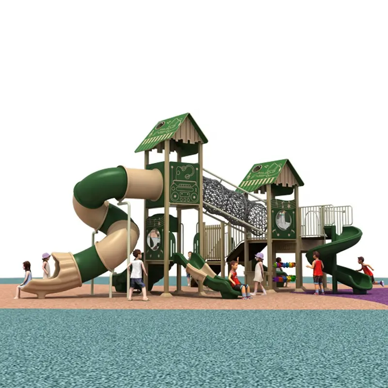 Homemade Used Big Plastic Slide Kids Outdoor Playground Equipment