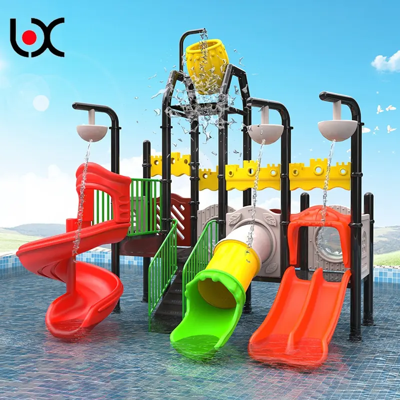 Popular Plastic Slide Material Water Park Outdoor Playground Equipment