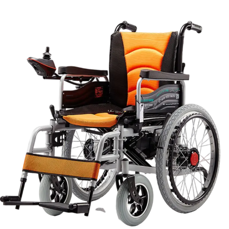 Safe and durable aluminum power chair equipped with dual 250W brush motors  and the ability to hold up to 130kg