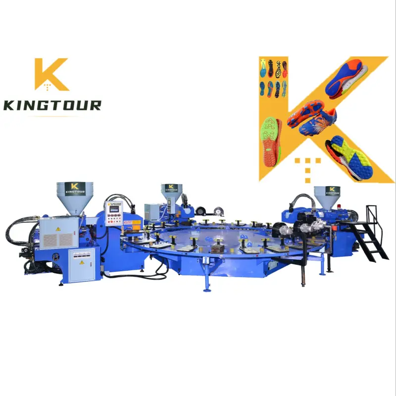 Rotary One Color PVC, TPR Sport Shoe Sole Making Machine