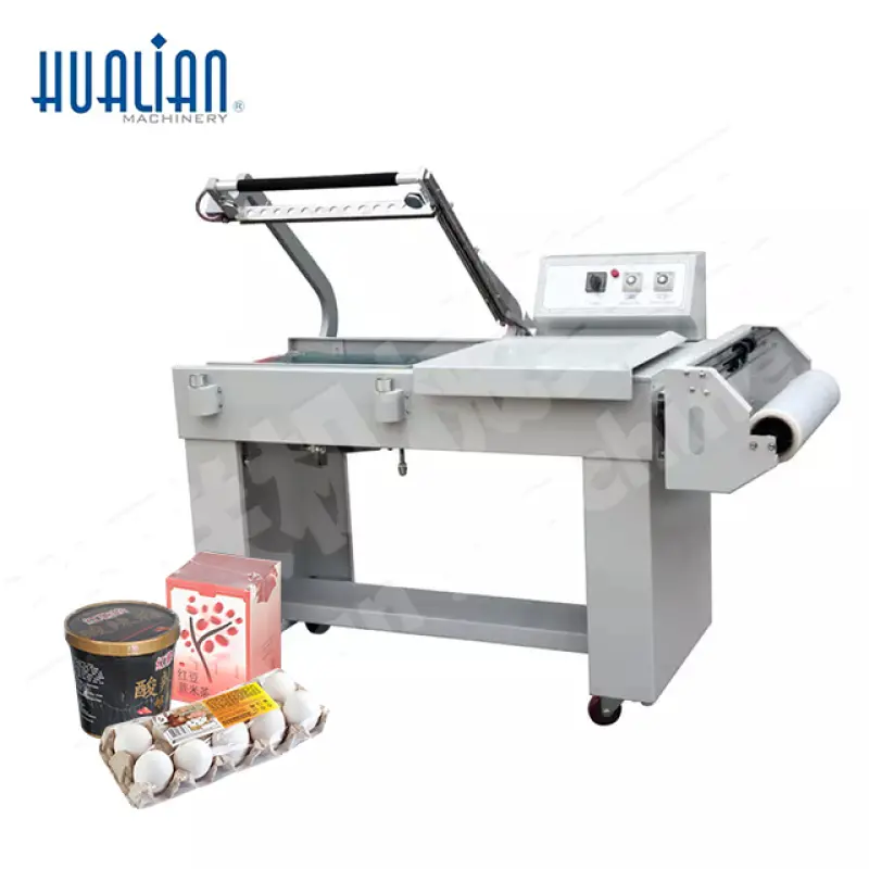 Hualian Semi Automatic Manual L Bar Film Sealing and Cutting Wrap Wrapping Packaging Machine