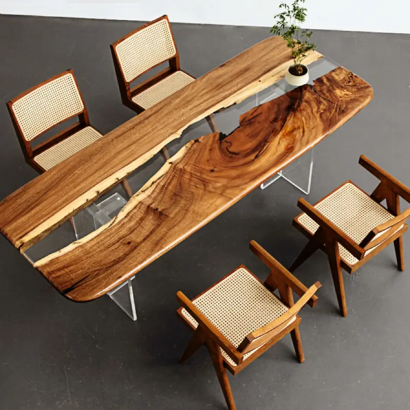 2023 Luxury Live Edge Wood Slabs Dining Table