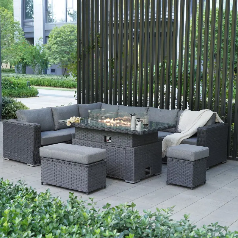 UK Model  Garden wicker furniture all weather outdoor sofa with modern design cheap price