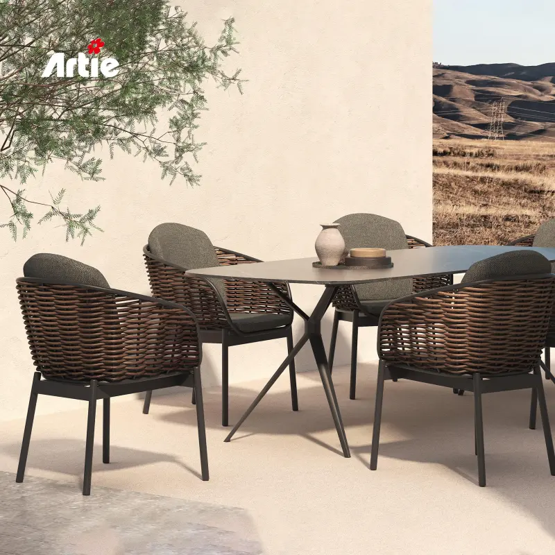 UV Resistant Patio Furniture Restaurant Outdoor Tables And Chairs