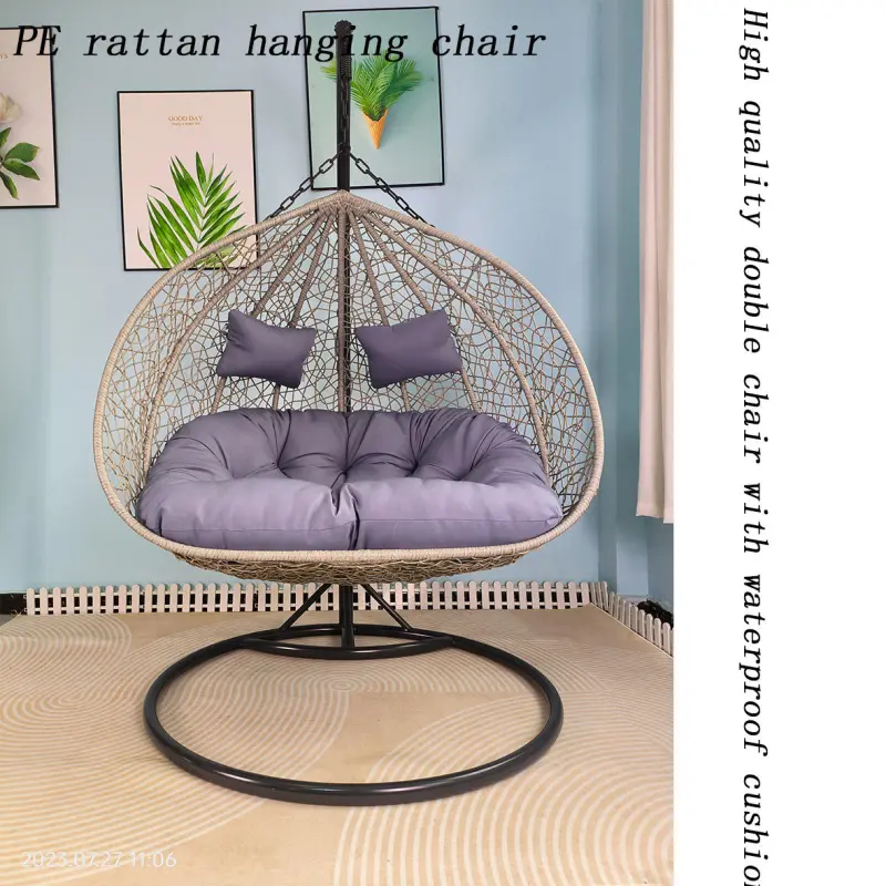 Antonio Lupi Modern Design PE Rattan Wicker Swing Balcony Patio Garden Swing Chair