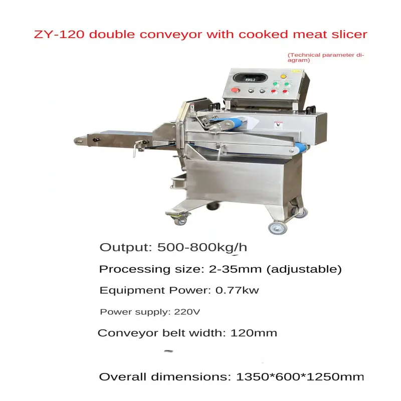 Commercial Fully Automatic Stainless Steel Electric Beef Frozen Cooked Meat Slicer