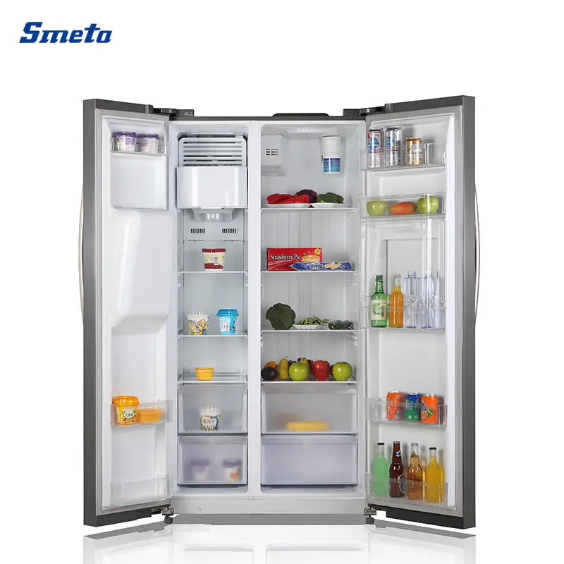 Smeta 567L No Frost Side By Side Double Door Refrigerators For Home