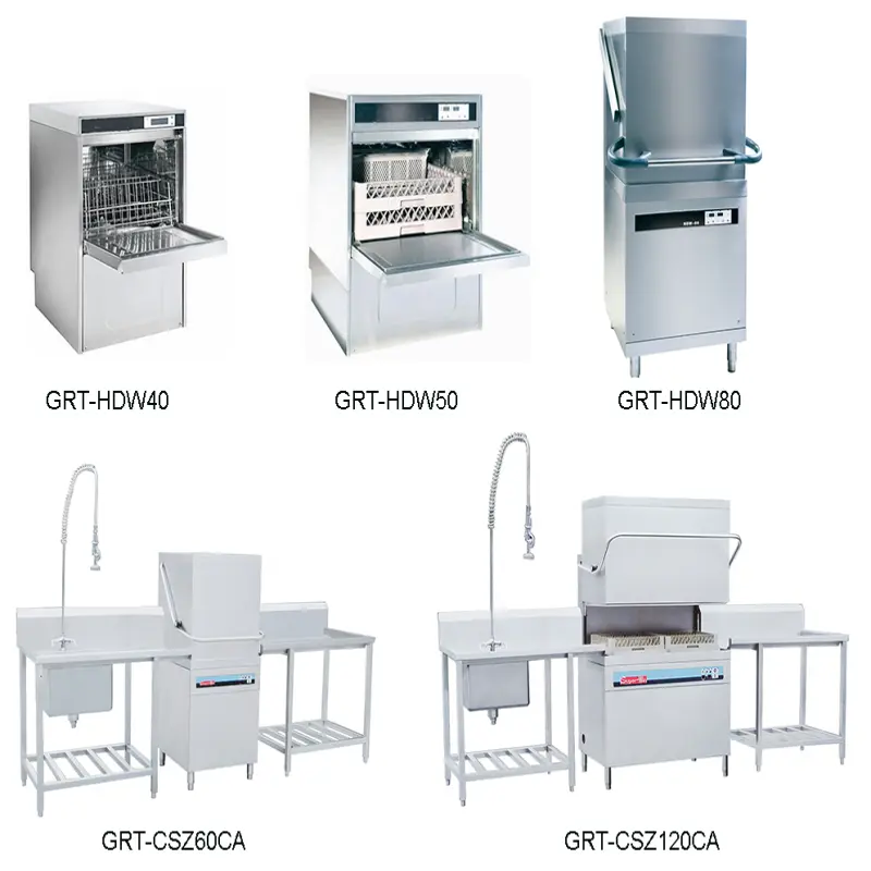 GRT-HDW50 Professional Restaurant Countertop Glass And Dish Washer