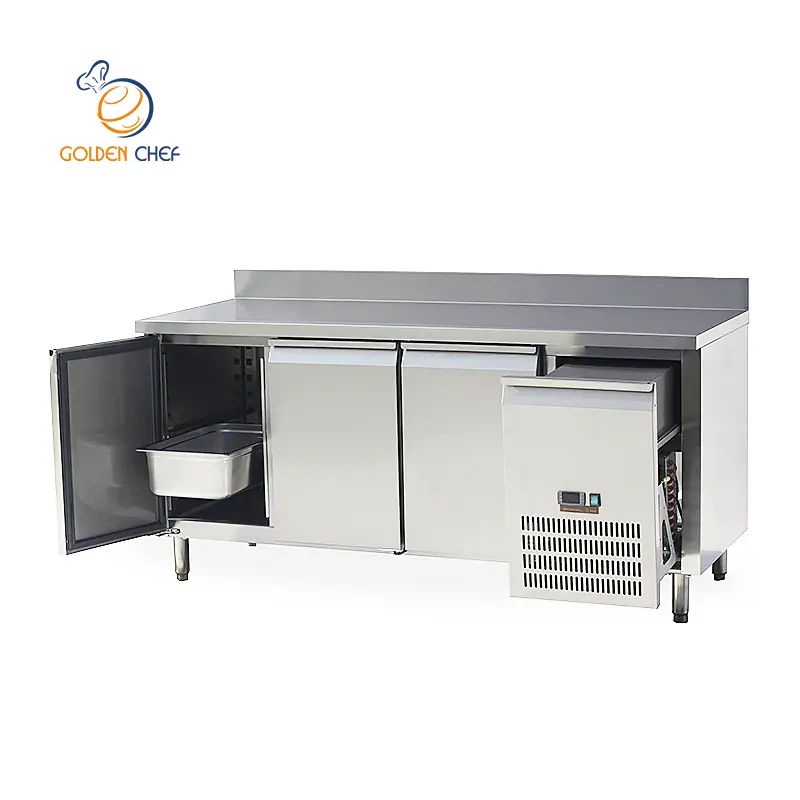 Two Doors Refrigerator For Bench Refrigerated Display Counters