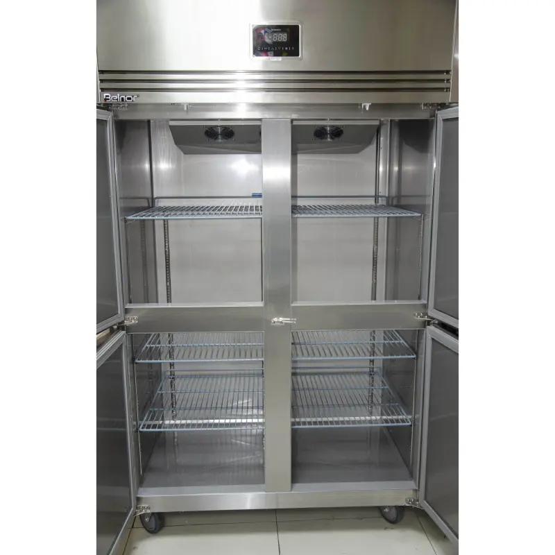 Stainless Steel Industrial Upright Freezer Commercial Refrigerator Upright 6 Door