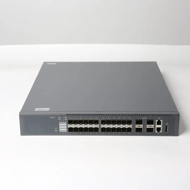 28 Ports Fiber Switch FOWAY7500-28XQ, with 24 10G SFP+ ports and 4 40GE 100GE QSFP port