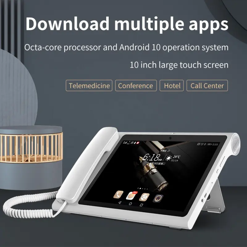 Android Desktop Telephone PSTN With VOIP Home Phone With SIM Card