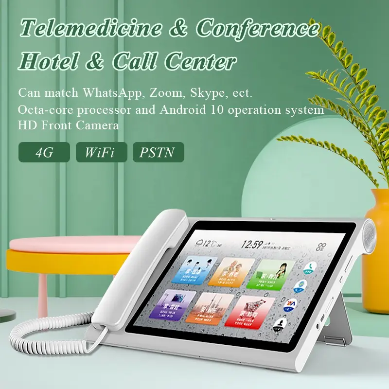 Android Desktop Telephone PSTN With VOIP Home Phone With SIM Card