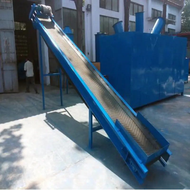 Multifunction Vertical Conveyor Belt Automatic Z Type Belt conveyor using for transfer wood pellets